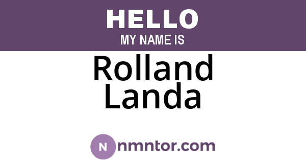 Rolland Landa