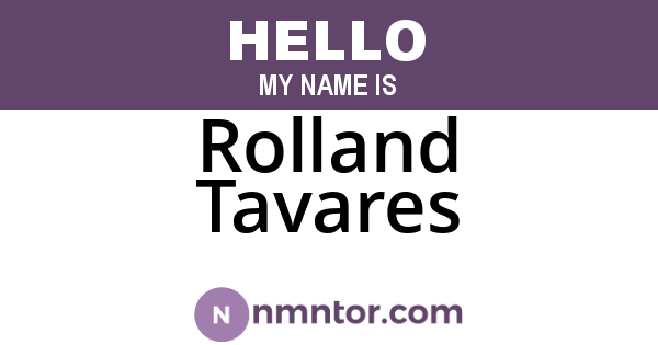 Rolland Tavares
