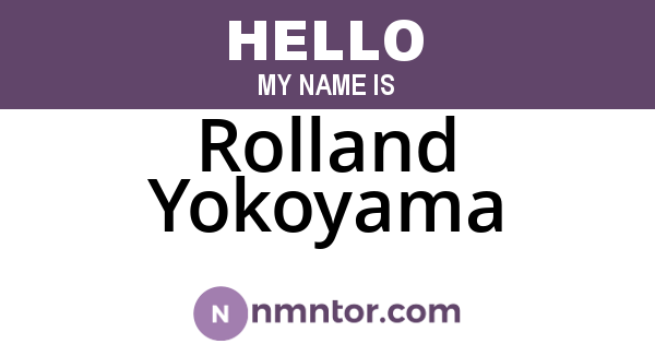 Rolland Yokoyama