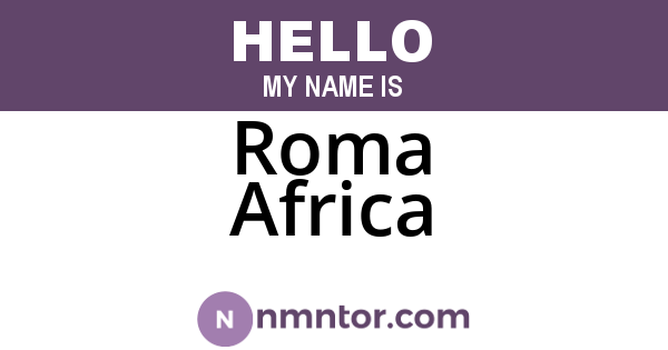 Roma Africa
