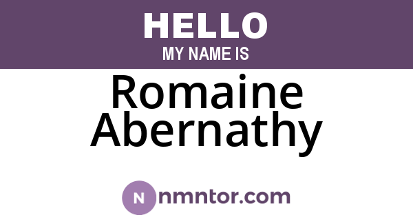 Romaine Abernathy
