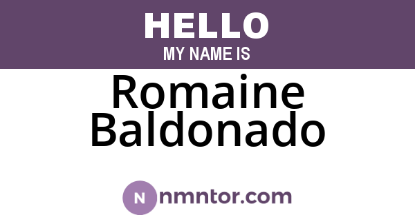 Romaine Baldonado