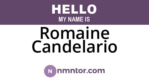 Romaine Candelario