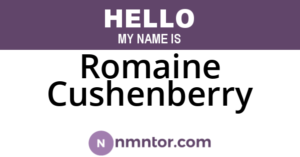 Romaine Cushenberry