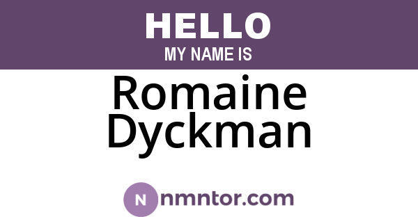 Romaine Dyckman