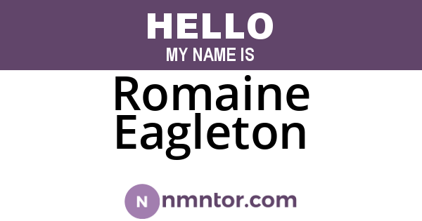 Romaine Eagleton