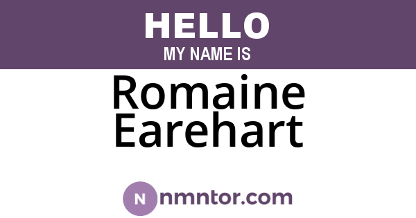 Romaine Earehart