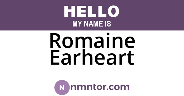 Romaine Earheart