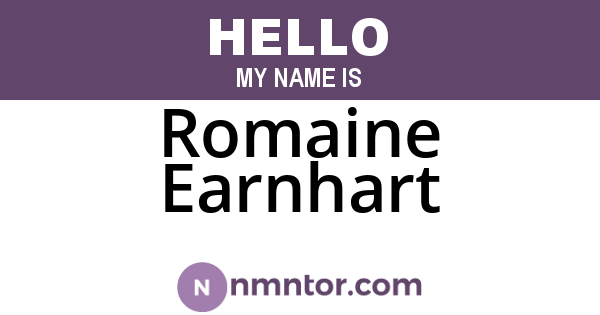 Romaine Earnhart