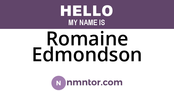 Romaine Edmondson