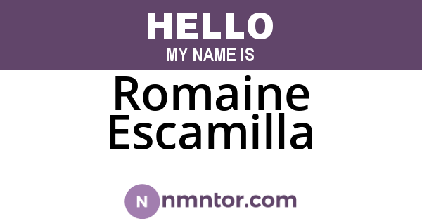 Romaine Escamilla