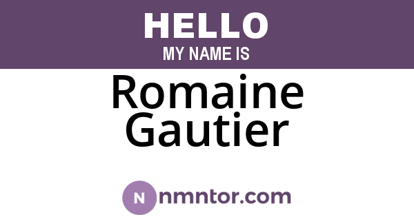 Romaine Gautier