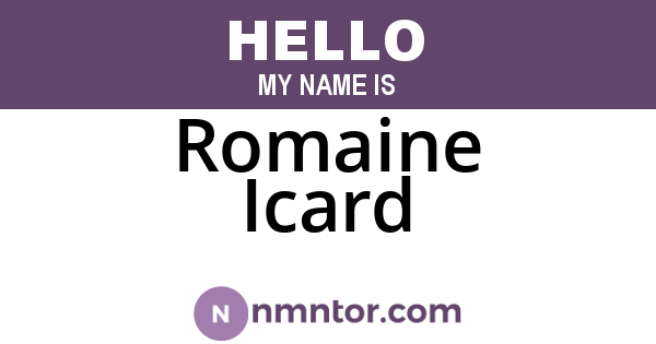 Romaine Icard