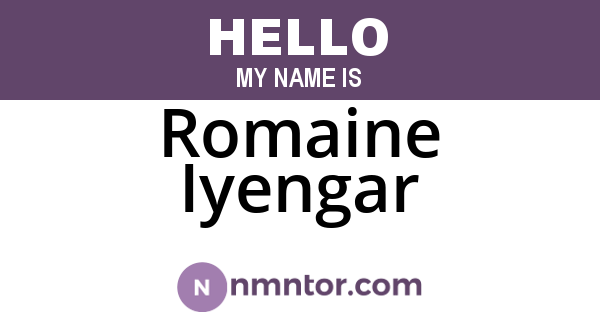Romaine Iyengar