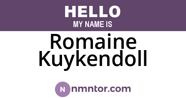 Romaine Kuykendoll