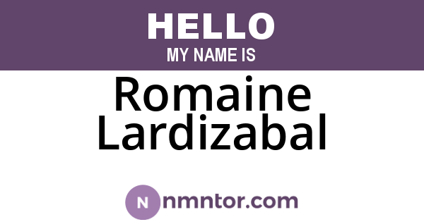 Romaine Lardizabal
