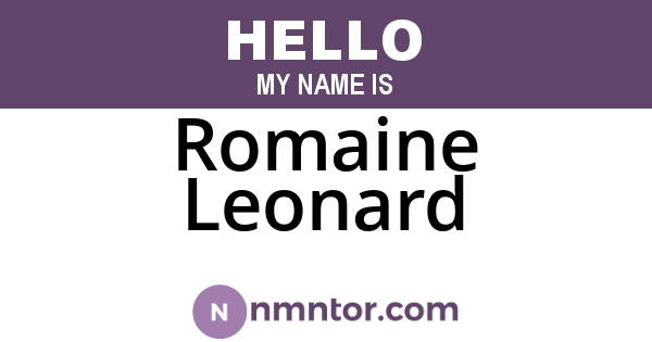 Romaine Leonard