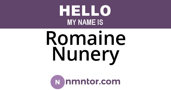 Romaine Nunery