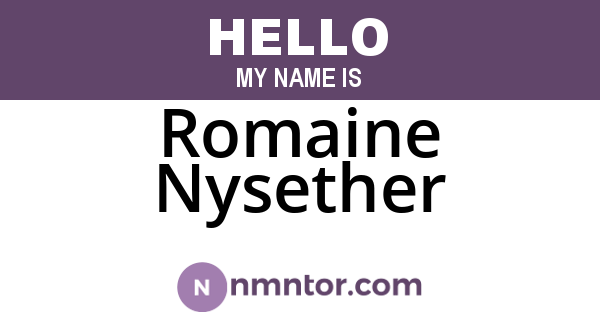 Romaine Nysether
