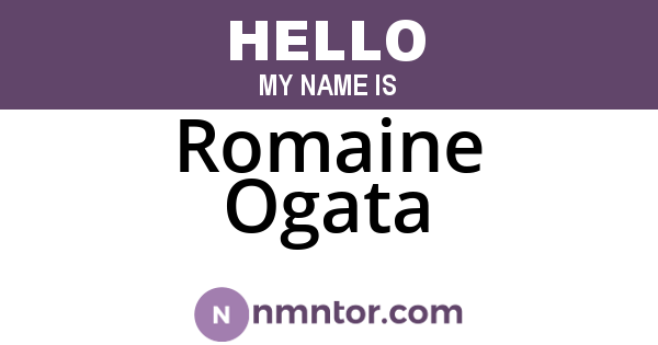 Romaine Ogata