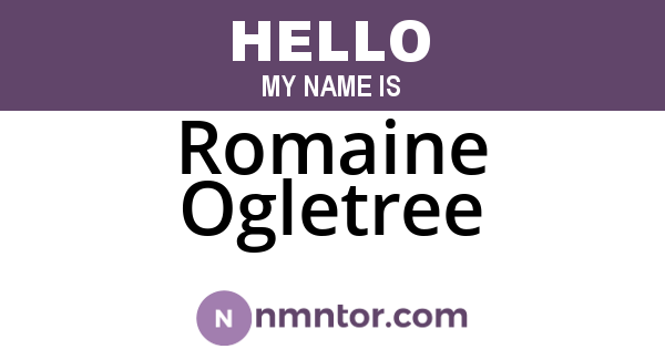 Romaine Ogletree