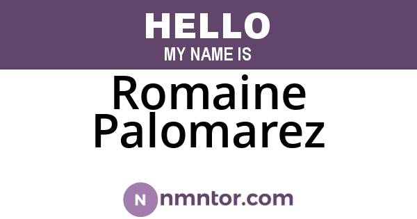 Romaine Palomarez