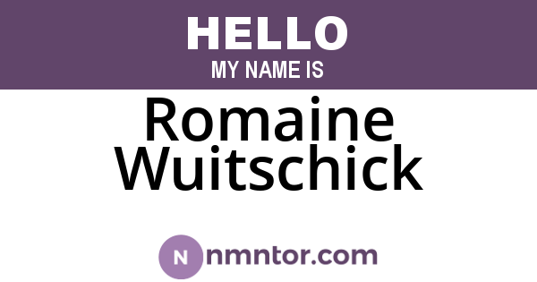 Romaine Wuitschick