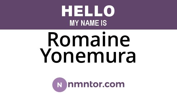 Romaine Yonemura