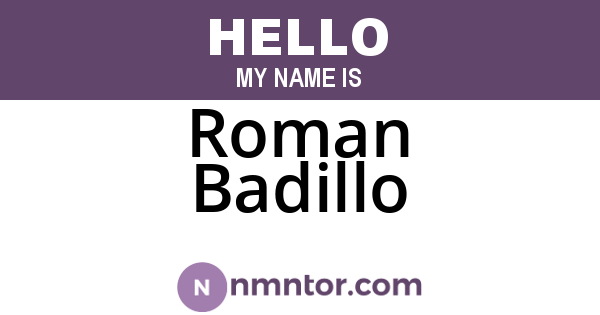 Roman Badillo