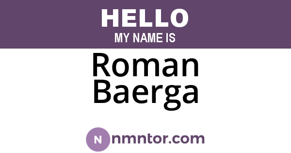Roman Baerga