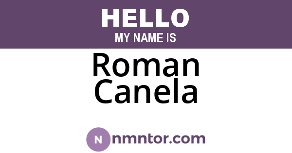 Roman Canela