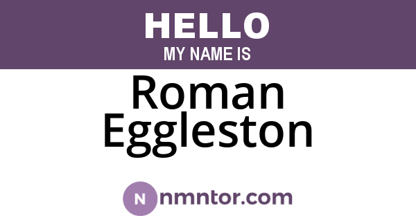 Roman Eggleston