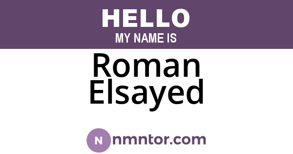Roman Elsayed