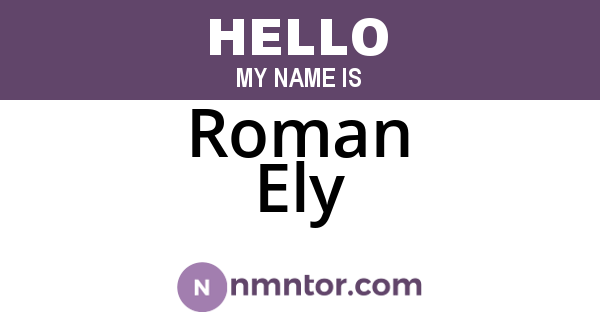 Roman Ely