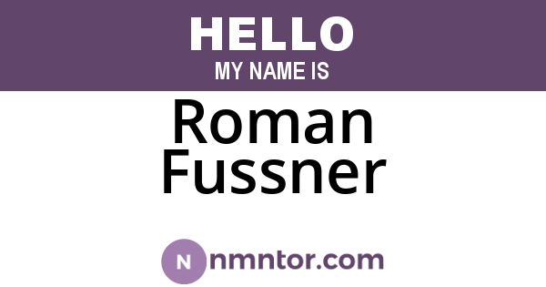 Roman Fussner