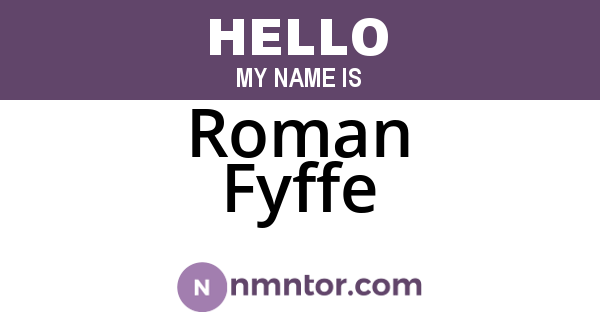 Roman Fyffe