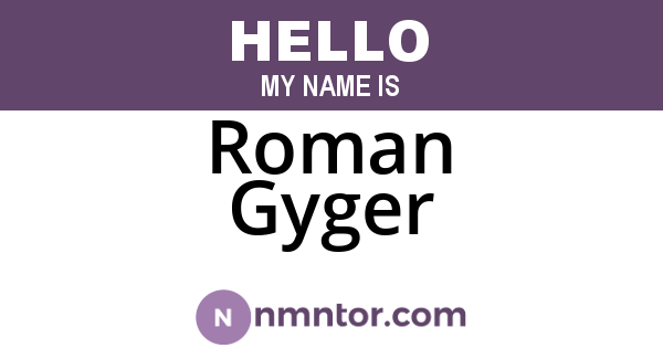 Roman Gyger
