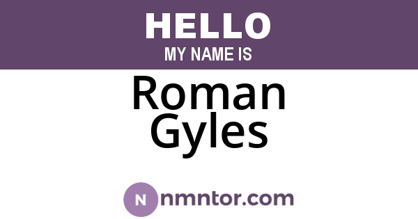 Roman Gyles