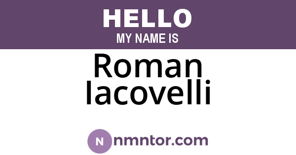 Roman Iacovelli