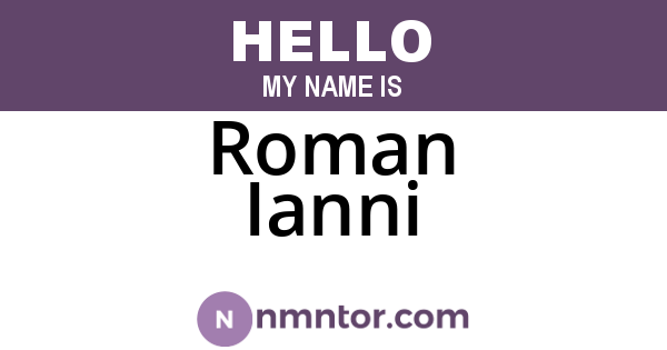 Roman Ianni