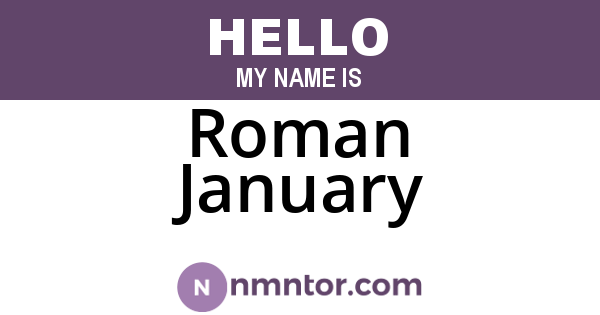 Roman January