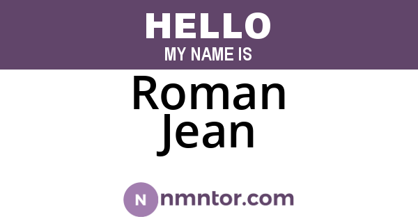 Roman Jean