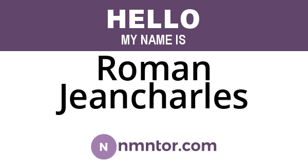 Roman Jeancharles