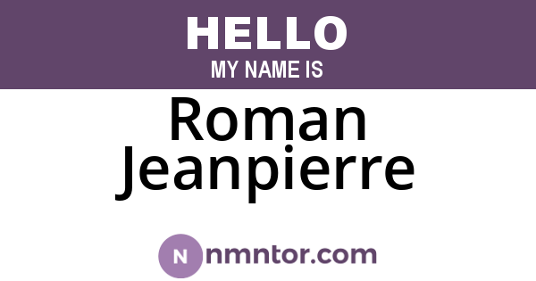 Roman Jeanpierre