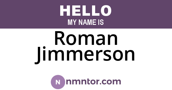 Roman Jimmerson