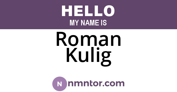 Roman Kulig