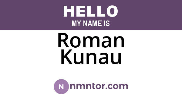 Roman Kunau