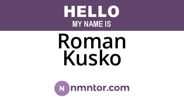 Roman Kusko