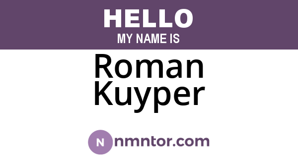 Roman Kuyper