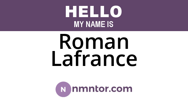 Roman Lafrance
